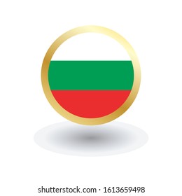 Bulgaria Flag Vector Round Icon, can be used for independence or other events