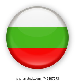 Bulgaria Flag Vector Round Icon - Illustration
