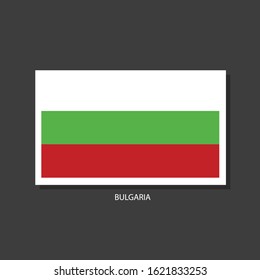 Bulgaria flag Vector Square Icon.