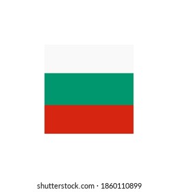 Bulgaria flag vector square icon - illustration. Flag of Bulgaria. Abstract concept, icon, square, button