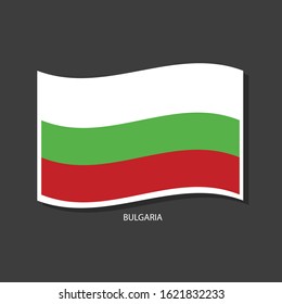 Bulgaria flag Vector waving with flags.
