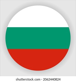 Bulgaria Flat Rounded Country Flag Icon