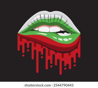 Bulgaria glossy lips pride flag