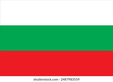 Bulgaria Hand drawn Flag illustration 