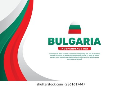 Bulgaria Independence Day Background Event Wave Concept