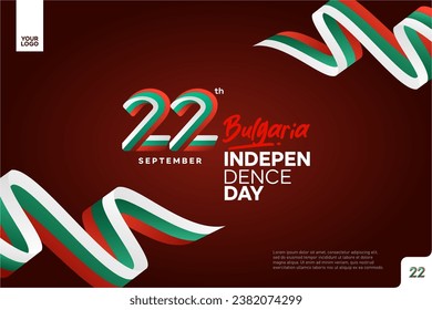 Bulgaria independence day with flag background