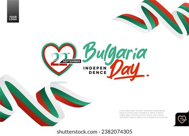 Bulgaria independence day with flag background