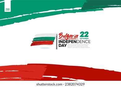 Bulgaria independence day with flag background