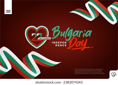 Bulgaria independence day with flag background