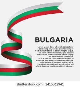 Bulgaria independence day with flag, vector illustration on a white background - Vector