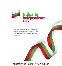 Bulgaria Independence Day Vector Template Design Illustration