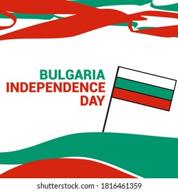 Plantilla de vectores del Día de la Independencia de Bulgaria con Ilustración de diseño de bandera.
