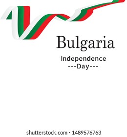 Bulgaria Independence Day.Waving flag. Vector illustration.