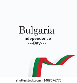 Bulgaria Independence Day.Waving flag. Vector illustration.