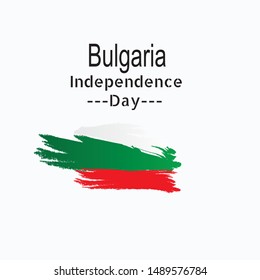Bulgaria Independence Day.Waving flag. Vector illustration.