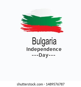 Bulgaria Independence Day.Waving flag. Vector illustration.