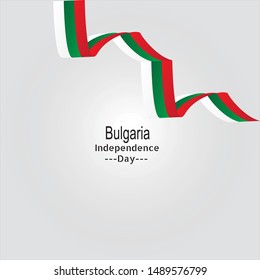 Bulgaria Independence Day.Waving flag. Vector illustration.