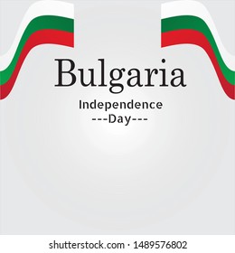 Bulgaria Independence Day.Waving flag. Vector illustration.