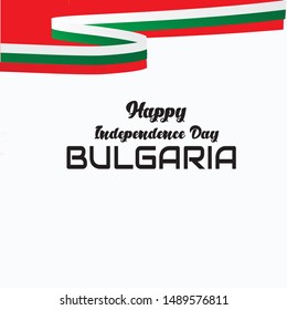 Bulgaria Independence Day.Waving flag. Vector illustration.