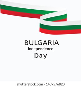 Bulgaria Independence Day.Waving flag. Vector illustration.