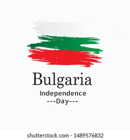 Bulgaria Independence Day.Waving flag. Vector illustration.
