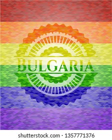 Bulgaria lgbt colors emblem 