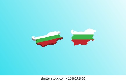 bulgaria map 3D icon vector illustration.