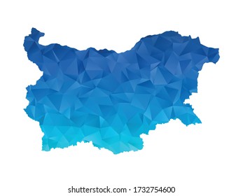 Bulgaria Map - Abstract geometric rumpled triangular low poly style gradient graphic on white background , polygonal design for your . Vector illustration eps 10.