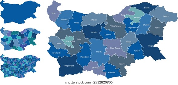 BULGARIA MAP with its administrative divisions and regions