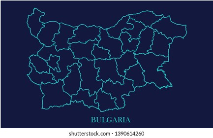Bulgaria Map Background Vector eps10