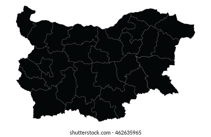 Bulgaria map black color