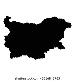 Bulgaria map black. vector design