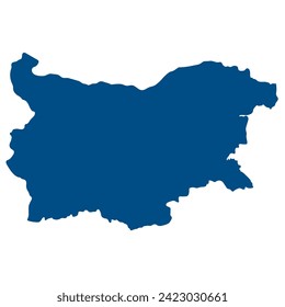 Bulgaria map. Map of Bulgaria in blue color