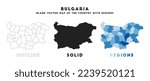 Bulgaria map. Borders of Bulgaria for your infographic. Vector country shape. Vector illustration.