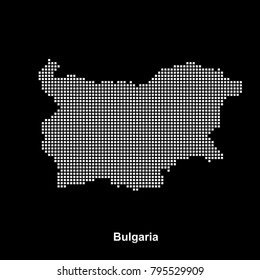 Bulgaria map dots. vector illustration.