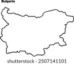 Bulgaria map Europe simple outline