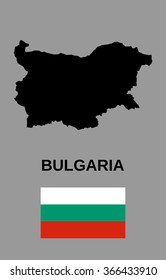 Bulgaria - map and flag