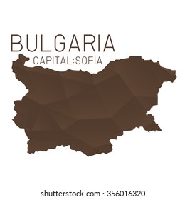 Bulgaria map geometric background