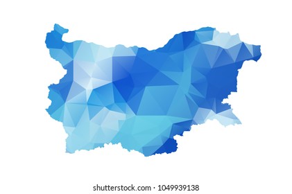 bulgaria map in geometric polygonal style. bulgaria map of isolated. Vector Illustration Eps10.