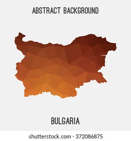 Bulgaria map in geometric polygonal style.Abstract tessellation,modern design background. Vector illustration EPS8