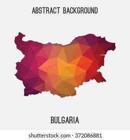 Bulgaria map in geometric polygonal style.Abstract tessellation,modern design background. Vector illustration EPS8