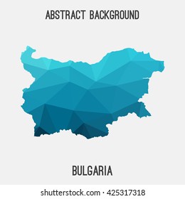 Bulgaria map in geometric polygonal style.Abstract tessellation,modern design background. Vector illustration EPS8