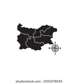 Bulgaria Map Icon Element Symbol Design