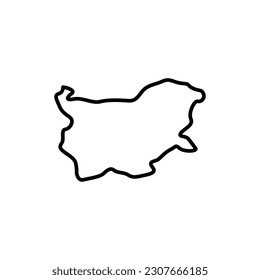 Bulgaria map icon. Bulgaria outline map. Simple icon for web design, typography. Vector illustration
