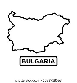 Bulgaria map icon Outline vector symbol sign