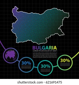 Bulgaria map infographic design template