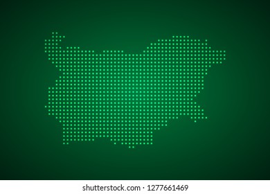 Bulgaria map, internet line, connected points. Bulgaria map with dot .Vector illustration Eps 10.
