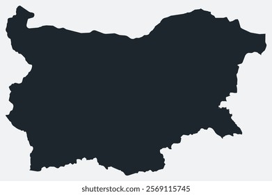 Bulgaria map. Just a simple border map. Shape of the country. Flat blank Bulgaria outline. Vector boundary illustration.