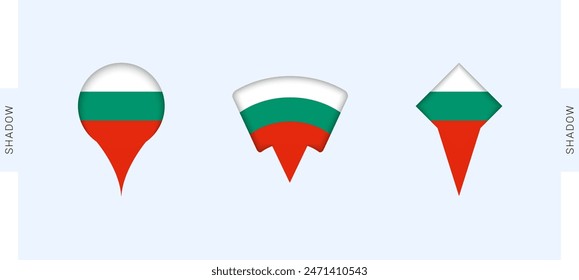 Bulgaria Map Markers Set. Perfect for projects related to Bulgaria, travel, geography, and international representation. Vector collection.