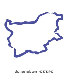 Bulgaria map, outlines